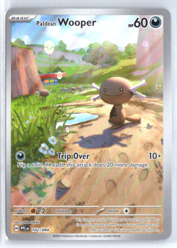 Paldean Wooper 102/094 Pokemon Mega Evolution Phantasmal Flames Illustration Rar - Image 1