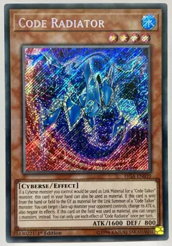 FIGA-EN039 Code Radiator - Secret Rare 1st Edition Near Mint YuGiOh Card - Image 1