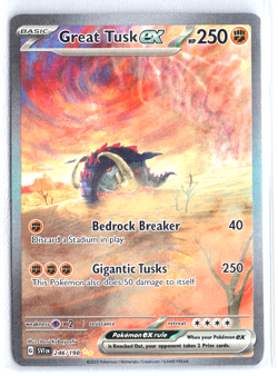 Great Tusk ex 246/198 Pokemon Scarlet & Violet Base Special Illustration Rare - Image 1