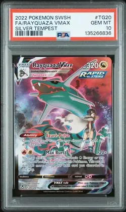 Rayquaza VMAX TG20/TG30 Pokemon Sword & Shield Silver Tempest PSA 10 - Image 1