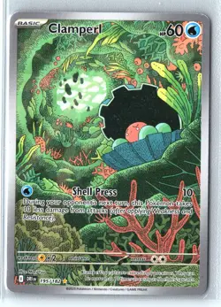 Clamperl 195/182 Pokemon TCG Scarlet & Violet Destined Rivals Illustration Rare - Image 1