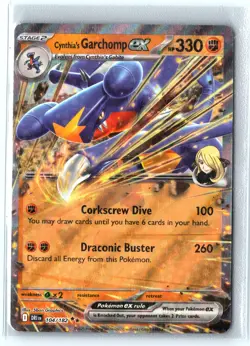Cynthia's Garchomp ex Pokemon TCG Scarlet & Violet Destined Rivals Double Rare - Image 1