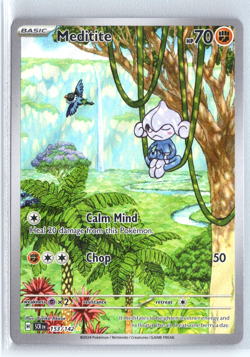 Meditite 153/142 Pokemon Scarlet & Violet Stellar Crown Illustration Rare - Image 1