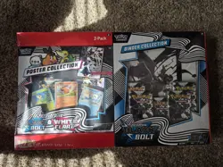 Pokemon Scarlet & Violet Black Bolt & White Flare Poster & Binder 2 pack SEALED - Image 1
