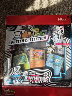 Pokemon Scarlet & Violet Black Bolt & White Flare Poster & Binder 2 pack SEALED - Image 3
