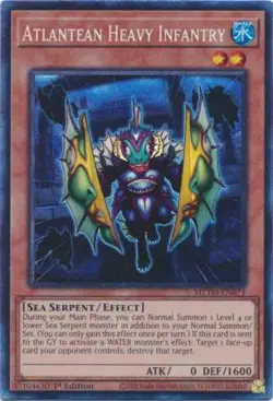 Yugioh! Atlantean Heavy Infantry - MZTM-EN073 - Collector's Rare - 1st Edition N - Image 1