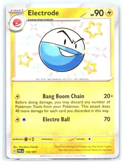 Electrode 134/091 - Shiny Rare Pokemon TCG Paldean Fates - NM - Image 1