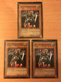 Yugioh X3 D.D. Warrior Lady 1st Edition Cards, LP, X2 sdde-en010, X1 sd5-en011 - Image 3