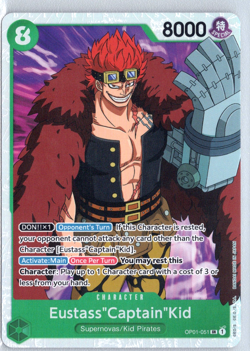Eustass Captain Kid OP01-051 One Piece OP01 Romance Dawn Super Rare - Image 1