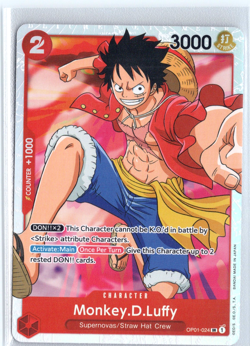 Monkey D. Luffy op01-024 One Piece OP01 Romance Dawn Super Rare - Image 1
