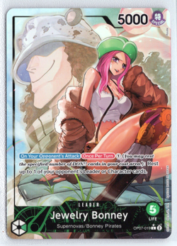 Jewelry Bonney OP07-019 One Piece 500 Years in the Future Alternate Art Leader - Image 1