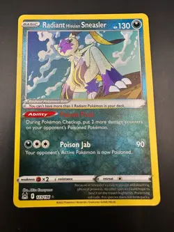 Pokemon TCG Radiant Hisuian Sneasler Card 123/196 Lost Origin Radiant Holo - Image 1