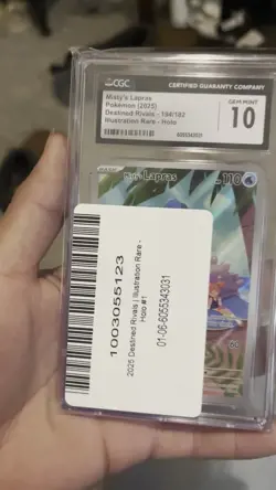 Pokemon TCG & PSA Destined Rivals Misty's Lapras Holo Card 194/182 GEM MINT 10 - Image 2