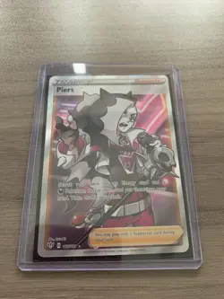 Pokemon TCG Piers Trainer Darkness Ablaze Full Art Holo Card 187/189 - Image 1