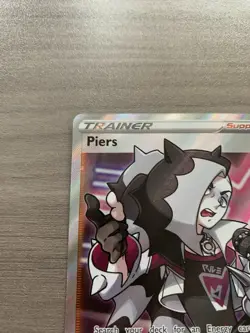 Pokemon TCG Piers Trainer Darkness Ablaze Full Art Holo Card 187/189 - Image 3