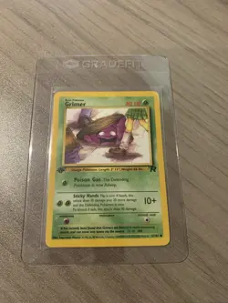 Pokemon Card Grimer Team Rocket 1st Edition Common 57/82 - Image 1