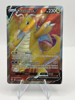 Dragonite Card 191/203 Pokemon Evolving Skies SWSH07 Dragonite V Full Art V - Image 1