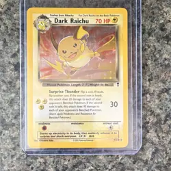 Pokemon Dark Raichu Legendary Collection 7/110 Holo Rare 70 HP Card 2002 - Image 1