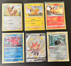 6 Pokemon Promo Cards, Eevee,Flareon, Pikachu, Octillery,Eldegoss V, Bronzong NM - Image 1