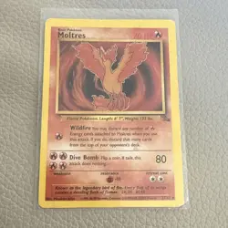 Moltres Non Holo 27/62 Fossil Pokemon Card HP - Image 1