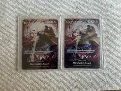 2x Marshall.D.Teach P-100 Event Pack Vol.8 One Piece Card Game English Promotion - Image 1