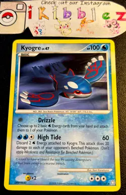 Kyogre 32/146 NM Non Holo Rare Legendary Water Legends Awakened Pokemon Card! - Image 1