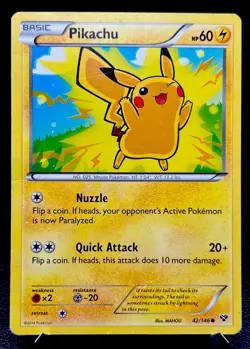 Pikachu 42/146 HP Non Holo XY Base Set Pokemon Card! - Image 1