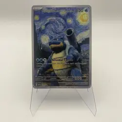 Blastoise - Pokemon x Van Gogh Starry Night DIY Custom Fan Art Card 085 Promo - Image 1