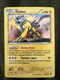 Raikou 55/162 Holo Rare - Pokemon XY Break Through Card - Image 1