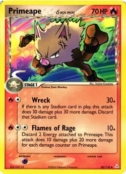 Pokemon TCG Primeape (Delta Species) 50/110 Holon Phantoms Uncommon VLP - Image 1