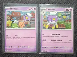 Pokemon TCG Drifloon 005 & Drifblim 006 Black Star Blister Promo Mega Evolution - Image 1