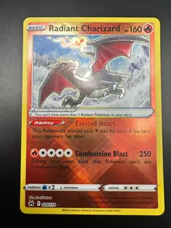 Radiant Charizard 020/159 Crown Zenith Radiant Rare Pokemon TCG - Image 1