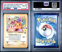 PSA 10 2021 POKEMON CELEBRATIONS CLASSIC COLLECTION #24 BIRTHDAY PIKACHU - Image 3