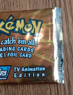 1999 Topps Pokemon TV Animation Edition TCG Factory Sealed Pack Blue Logo - Image 4