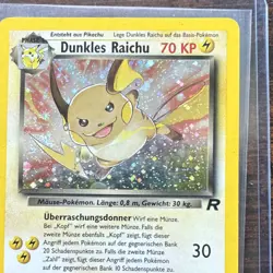 Pokemon Dunkles (Dark) Raichu 83/82 WotC Team Rocket German Unlmited Secret Rare - Image 2