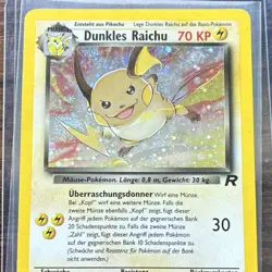 Pokemon Dunkles (Dark) Raichu 83/82 WotC Team Rocket German Unlmited Secret Rare - Image 3