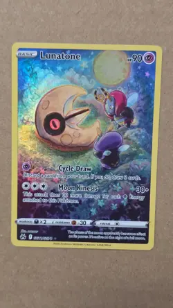 Pokemon Lunatone GG11/GG70 Crown Zenith Galarian Gallery Full Art Holo - Image 1
