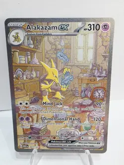 2023 Pokemon Alakazam EX 201/165 Scarlet & Violet 151 Illustration Rare Holo - Image 1