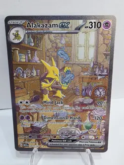 2023 Pokemon Alakazam EX 201/165 Scarlet & Violet 151 Illustration Rare Holo - Image 2