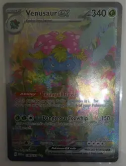 Venusaur ex 198/165 SIR Pokemon 151 Special Illustration Rare Full Art NM - Image 2