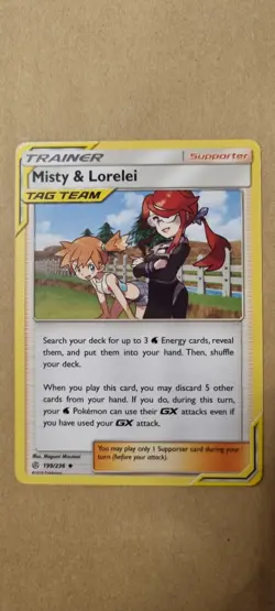 Misty & Lorelei - Pokemon TCG - LP - Uncommon - Cosmic Eclipse - Free UK P&P - Image 1