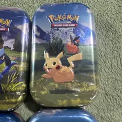 4 Pokemon TCG Ascended Heroes Pikachu Mini Tin Set Of 4 Sealed & Ships Fast - Image 4