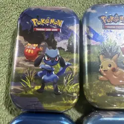 4 Pokemon TCG Ascended Heroes Pikachu Mini Tin Set Of 4 Sealed & Ships Fast - Image 5