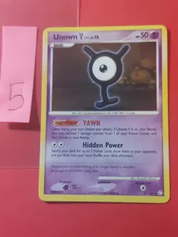 2008 Pokemon Diamond and Pearl Legends Awakened #81 Unown Y, UC, NF/H, cd5 - Image 1