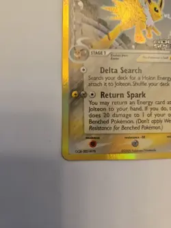 Pokemon TCG Jolteon #7/113 EX Delta Species Reverse Holo Rare Stamped 2005 VTG - Image 4