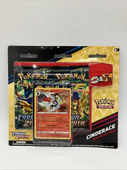 Pokemon Crown Zenith Pin Collection - Cinderace - Factory Sealed - Image 1