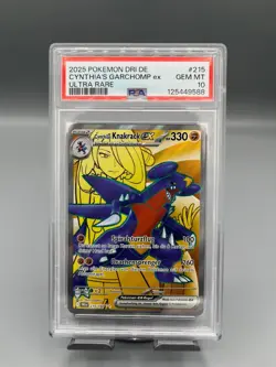 Pokemon TCG Cynthia‘s Knakrack ex PSA 10 DRI 215 Ewige Rivalen Deutsch Full Art - Image 1