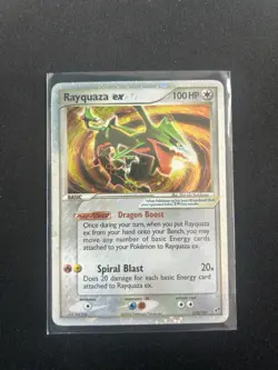 LP Pokemon Rayquaza EX Deoxys Ultra Rare Holo 102/107 Spiral Blast 2005 - Image 1
