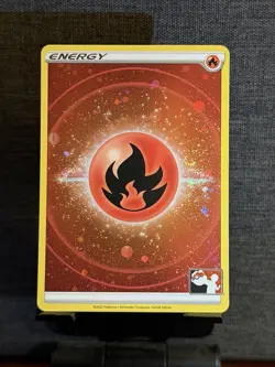 Pokemon TCG Fire Energy Prize Pack Play! Series 3 Cosmos Holo Pack Fresh - NM - Image 1