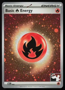 Pokemon Basic Fire Energy - (Cosmos Holo) 002 MEE Prize Pack Series 8 - NM - Image 1